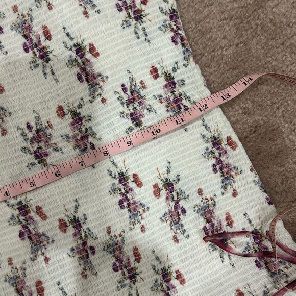 Loveshackfancy x Aerin Floral Lilac Violet Smocked Ruffle Mini Dress - Picture 5 of 7